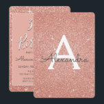 Roos Gold Sparkle Glitter 30th Birthday Party Kaart<br><div class="desc">Roos Gold Sparkle Glitter Girly Verjaardagsfeestje Monogram Naam en Initiaal 30e Verjaardagsfeestuitnodiging. Deze dertigste 30 verjaardagsuitnodiging is ideaal voor het Roos Gold Sparkle Glitter Girly Party op zoek naar te vieren in Pink Rose Gold.</div>