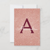 Roos Gold Sparkle Glitter 40th Birthday Party Kaart (Voorkant)