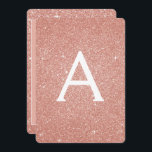 Roos Gold Sparkle Glitter 40th Birthday Party Kaart<br><div class="desc">Roos Gold Sparkle Glitter Girly Verjaardagsfeestje Monogram Naam en Initiaal 40e Verjaardagsfeestuitnodiging. Deze veertigste 40 verjaardagsuitnodiging is ideaal voor het Roos Gold Sparkle Glitter Girly Party dat in Pink Rose Gold wil vieren.</div>