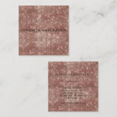 Roos Gold Sparkle Glitter Beauty Stylist Vierkante Visitekaartje (Voorkant / Achterkant)