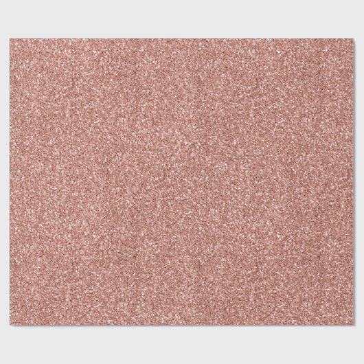 Roos Gold Sparkle Glitter Cadeaupapier (Vlak)