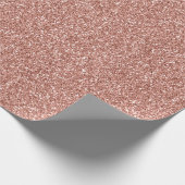 Roos Gold Sparkle Glitter Cadeaupapier (Hoek)