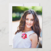 Roos Gold Sparkle Glitter Drift Afstuderen Foto Kaart (Achterkant)