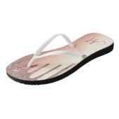 Roos Gold Sparkle Glitter Drift Monogram Teenslippers (Schuin)