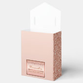 Roos Gold Sparkle Glitter Drip Verjaardagsgeschenk Bedankdoosjes (Geopend)