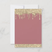Roos Gold Sparkle Glitter Elke Leeftijd Verjaardag Kaart (Achterkant)