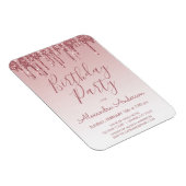 Roos Gold Sparkle Glitter Elke Leeftijd Verjaardag Magneet (Rechterzijde)