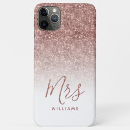 Roos Gold Sparkle Glitter Gepersonaliseerd mevrouw Case-Mate iPhone Case