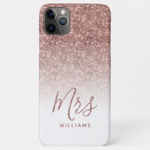 Roos Gold Sparkle Glitter Gepersonaliseerd mevrouw Case-Mate iPhone Case
