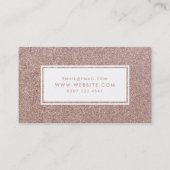Roos Gold Sparkle Glitter Girly maakt artiest Visitekaartje (Achterkant)