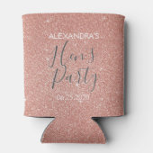 Roos Gold Sparkle Glitter Hen's Party Blikjeskoeler (Achterkant)