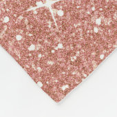 Roos Gold Sparkle Glitter Monogram Naam en Initiaa Fleece Deken (Hoek)