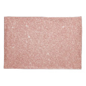 Roos Gold Sparkle Glitter Monogram Naam en Initiaa Kussensloop (Achterkant)