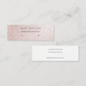 Roos Gold Sparkle Glitter Shiny Winy Warm Display Mini Visitekaartje (Voorkant / Achterkant)