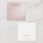 Roos Gold Sparkle Glitter Shiny Winy Warm Display Vierkante Visitekaartje (Voorkant / Achterkant)