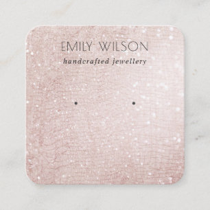 Roos Gold Sparkle Glitter Shiny Winy Warm Display Vierkante Visitekaartje