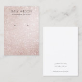 Roos Gold Sparkle Glitter Shiny Winy Warm Display Visitekaartje (Voorkant / Achterkant)