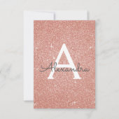 Roos Gold Sparkle Glitter Sweet Sixteen Birthday Kaart (Voorkant)