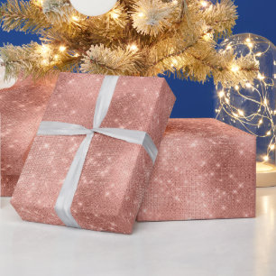 Roos Gold Sparkle Glitz Cadeaupapier