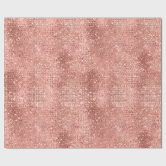 Roos Gold Sparkle Glitz Cadeaupapier (Vlak)