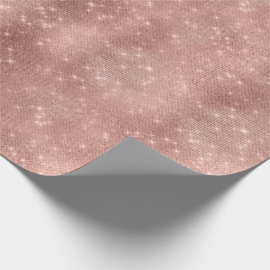 Roos Gold Sparkle Glitz Cadeaupapier (Hoek)