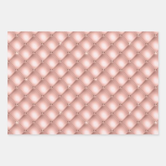 Roos Gold Sparkle Glitz en Glam Inpakpapier Vel (Voorkant 2)