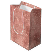 Roos Gold Sparkle Glitz Medium Cadeauzakje (Achterkant Gekanteld)