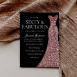 Roos Gold Sparkle Jurk Zwart 60ste Verjaardagsfees Kaart<br><div class="desc">Roos Gold Sparkle Dress Black 60th Birthday Party Invitation - 60 & Fabulous womans 60th birthday party Variaties op de uitnodiging en bijpassende items in onze winkel</div>