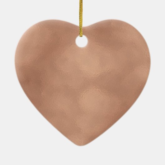 Roos Gold Sparkle Keramisch Ornament (Achterkant)