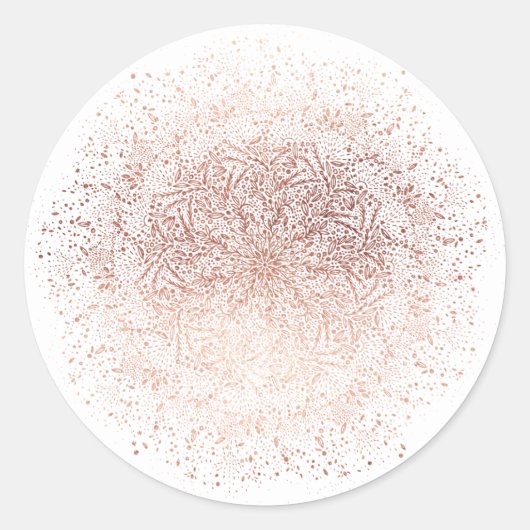 Roos Gold Sparkle-kerstfeestdag Sticker (Voorkant)