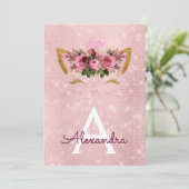 Roos Gold Sparkle Kitten Girly Verjaardagsfeestje Kaart (Staand voorkant)