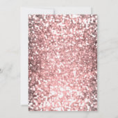 Roos Gold Sparkle Licht Glitter Sparkly Sweet 16 Kaart (Achterkant)