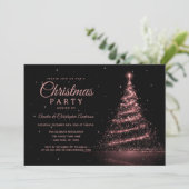 Roos Gold Sparkle Light Tree kerstfeest Kaart (Staand voorkant)