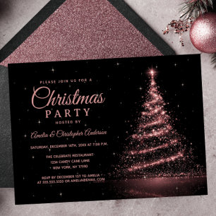 Roos Gold Sparkle Light Tree kerstfeest Kaart