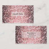 Roos Gold Sparkle Lights Glitter Sparkly Beauty Visitekaartje (Voorkant / Achterkant)
