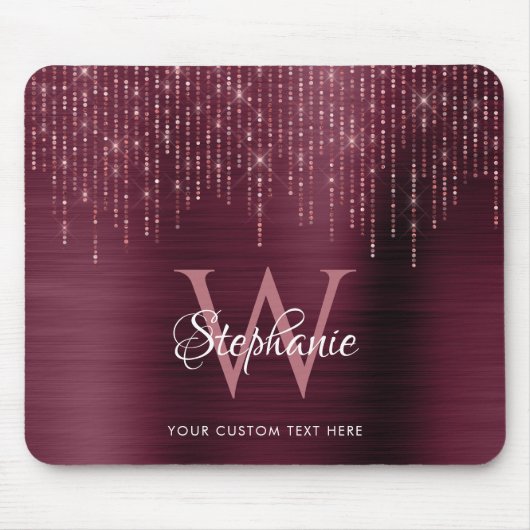 Roos Gold Sparkle Muismat (Voorkant)