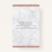 Roos Gold Sparkle Salon Logo Fotolijst ID Badge (Achterkant)