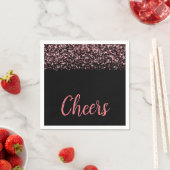 Roos Gold Sparkle Servet (Insitu)