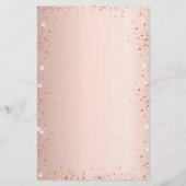 Roos Gold Sparkles verjaardagswensen kaart (Achterkant)