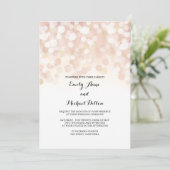 Roos Gold Sparkles Weddenschap Kaart (Staand voorkant)