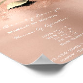 Roos Gold Sparkly Eye Wit Glitter Beauty Salon Poster (Hoek)