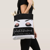 Roos Gold Sparkly Glitter Eyelash Extensions Tote Bag (Dichtbij)