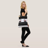 Roos Gold Sparkly Glitter Eyelash Extensions Tote Bag (Op model)