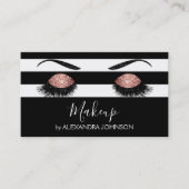 Roos Gold Sparkly Glitter Moderne Make-up Visitekaartje (Voorkant)