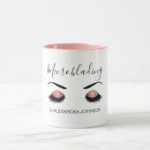 Roos Gold Sparkly Glitter Moderne Microblading Mok (Midden)