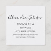 Roos Gold Sparkly Glitter Moderne Microblading Vierkante Visitekaartje (Achterkant)