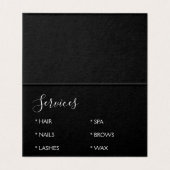 Roos Gold Sparkly Glitter Moderne Microblading Visitekaartje (Binnenkant ongevouwen)