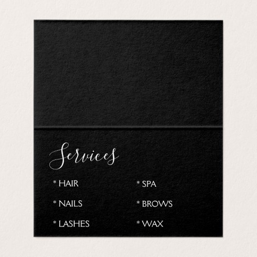 Roos Gold Sparkly Glitter Moderne Microblading Visitekaartje (Binnenkant ongevouwen)