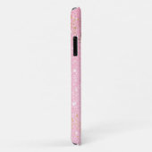 Roos Gold Sparkly - Gold Glitter Monogram & Naam Case-Mate iPhone Case (Achterkant/rechts)