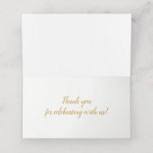 Roos Gold Sparkly Pink Glitter Place Kaarten Plaatskaartje (Binnenkant ongevouwen)